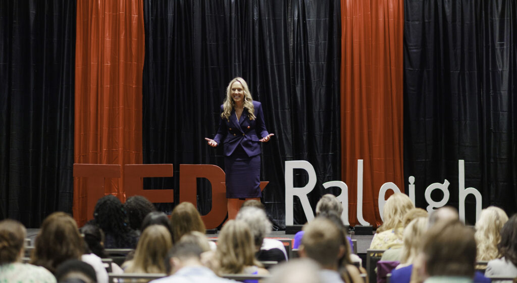 Dr. Gina Anderson presents her TEDx talk in Raleigh.
