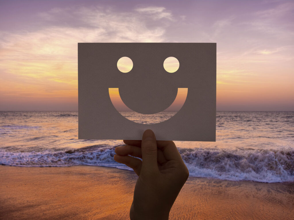 smiling at the beach